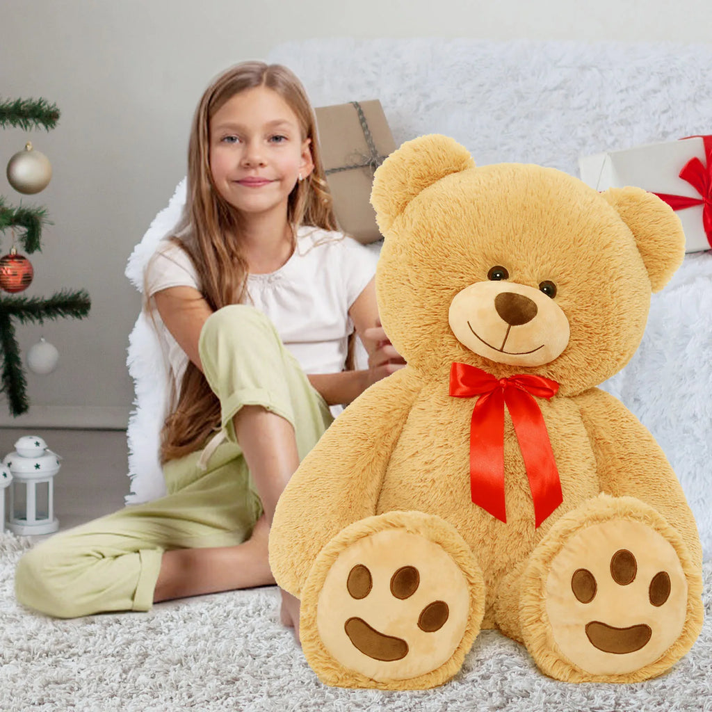Cuddly Plush Teddy Bear | Large Brown Stuffed Animal for Comfort 5