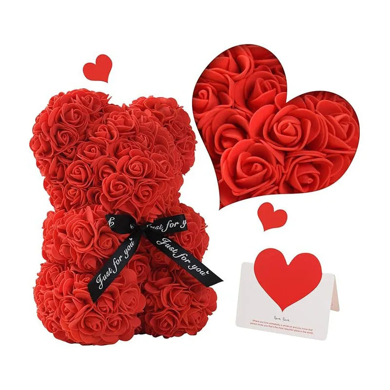 Eternal Rose | Teddy Bear with Artificial Flowers | Unique Gift for Special Occasions 4