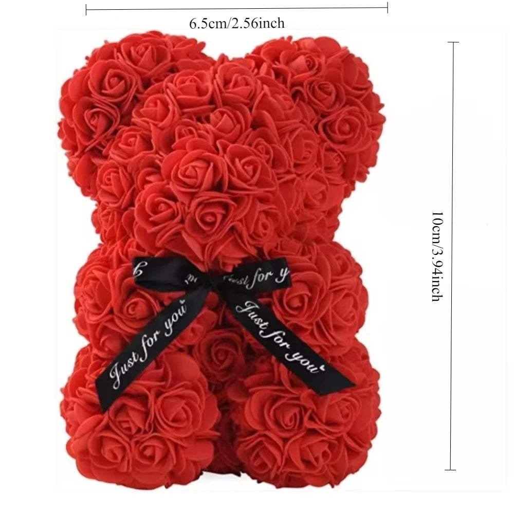 Eternal Rose | Teddy Bear with Artificial Flowers | Unique Gift for Special Occasions 5