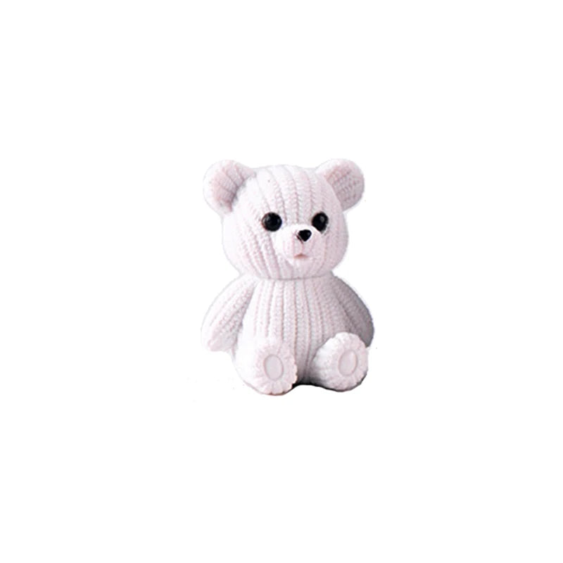 Miniature Teddy Bear Figurine | Cute Plastic Decoration with Whimsical Design | Perfect for Fairy Gardens and Home Decor 12