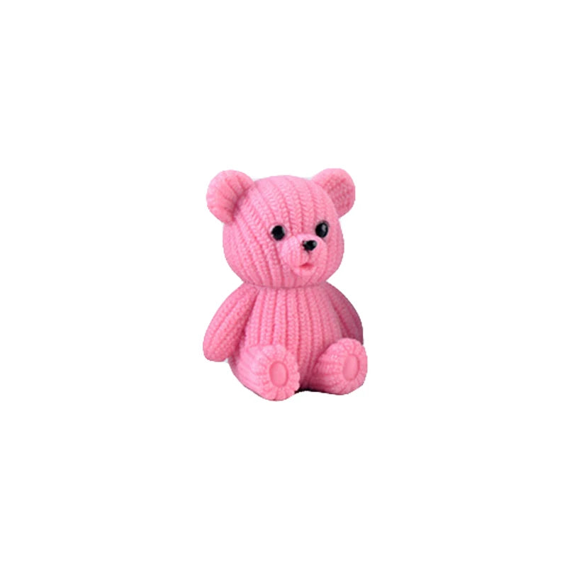 Miniature Teddy Bear Figurine | Cute Plastic Decoration with Whimsical Design | Perfect for Fairy Gardens and Home Decor 28