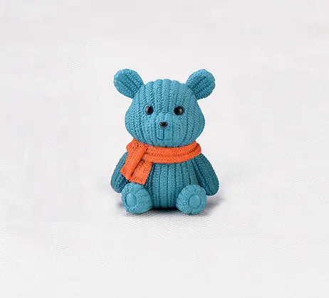 Miniature Teddy Bear Figurine | Cute Plastic Decoration with Whimsical Design | Perfect for Fairy Gardens and Home Decor 6
