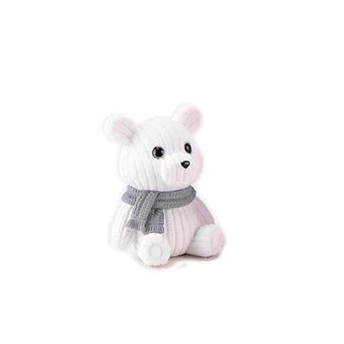 Miniature Teddy Bear Figurine | Cute Plastic Decoration with Whimsical Design | Perfect for Fairy Gardens and Home Decor 7