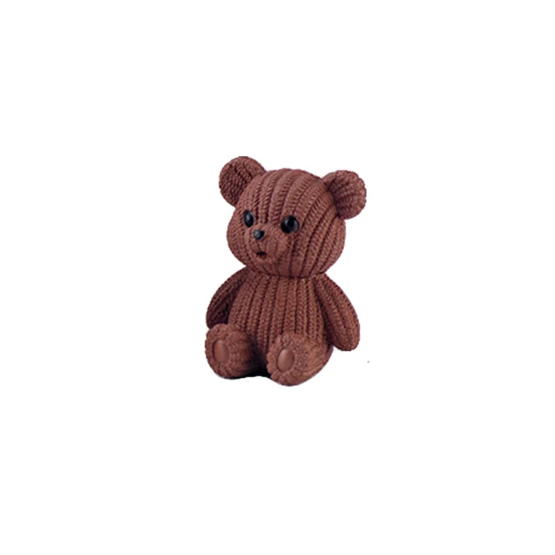 Miniature Teddy Bear Figurine | Cute Plastic Decoration with Whimsical Design | Perfect for Fairy Gardens and Home Decor 9